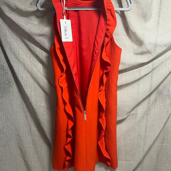 Ted Baker - Halter neck Lace Ruffle Detail Tunic - Dark Orange - Picture 8 of 13